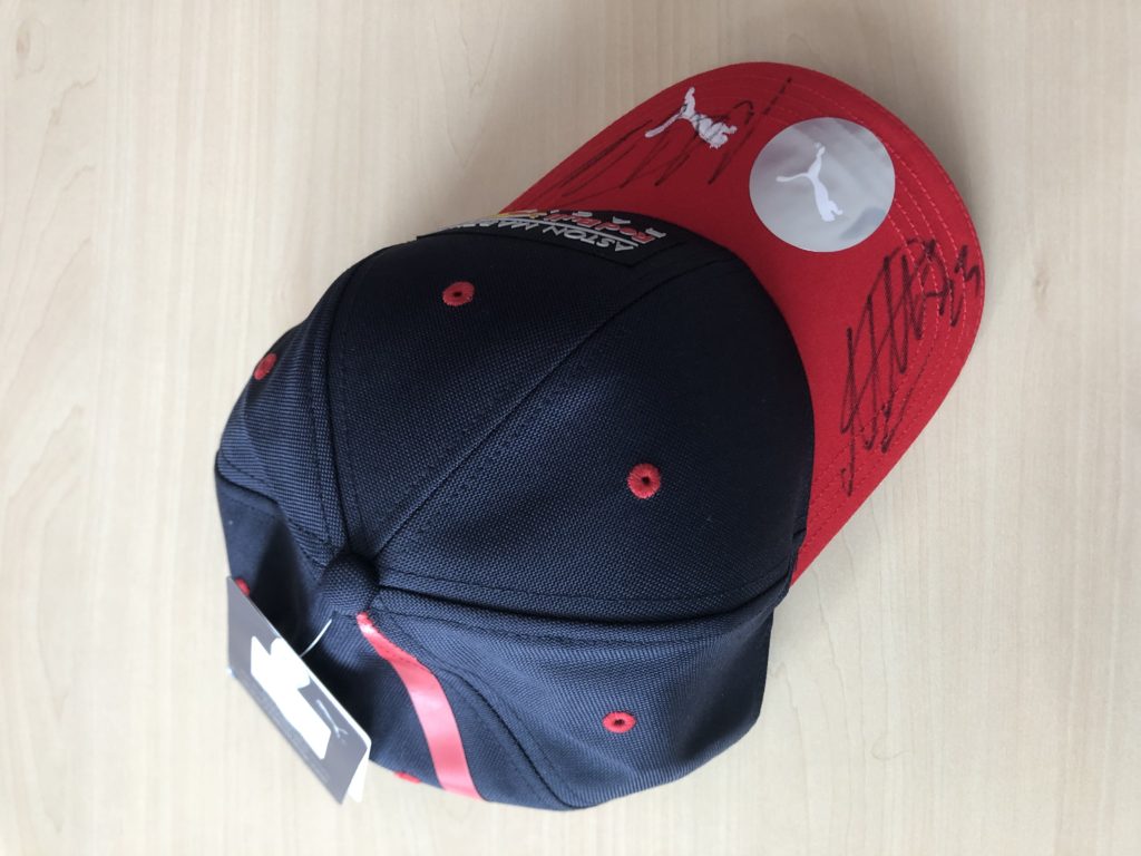 2021 Formula 1 Red Bull Racing Team cap signed by Max Verstappen and Sergio Perez